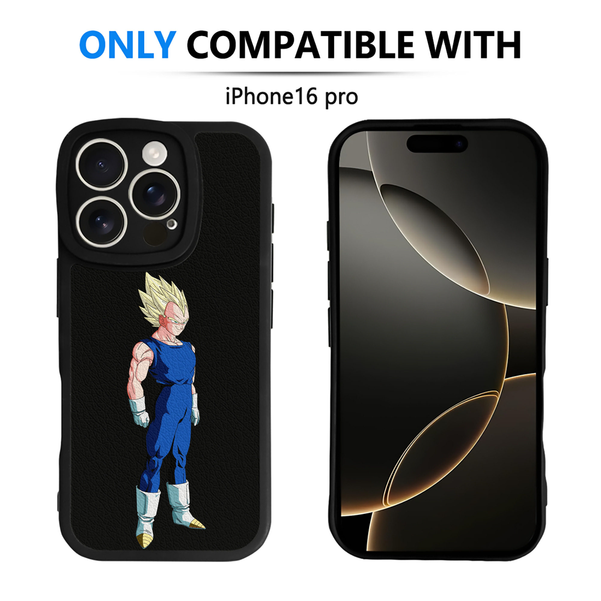 （画像用） ドラゴンボール ベジータ四世（Bejīta Yonsei）DRAGON BALL Vegeta IV 【iPhone 16シリーズ対応】シリコンスマホケース（レザー調） 材質：シリコン